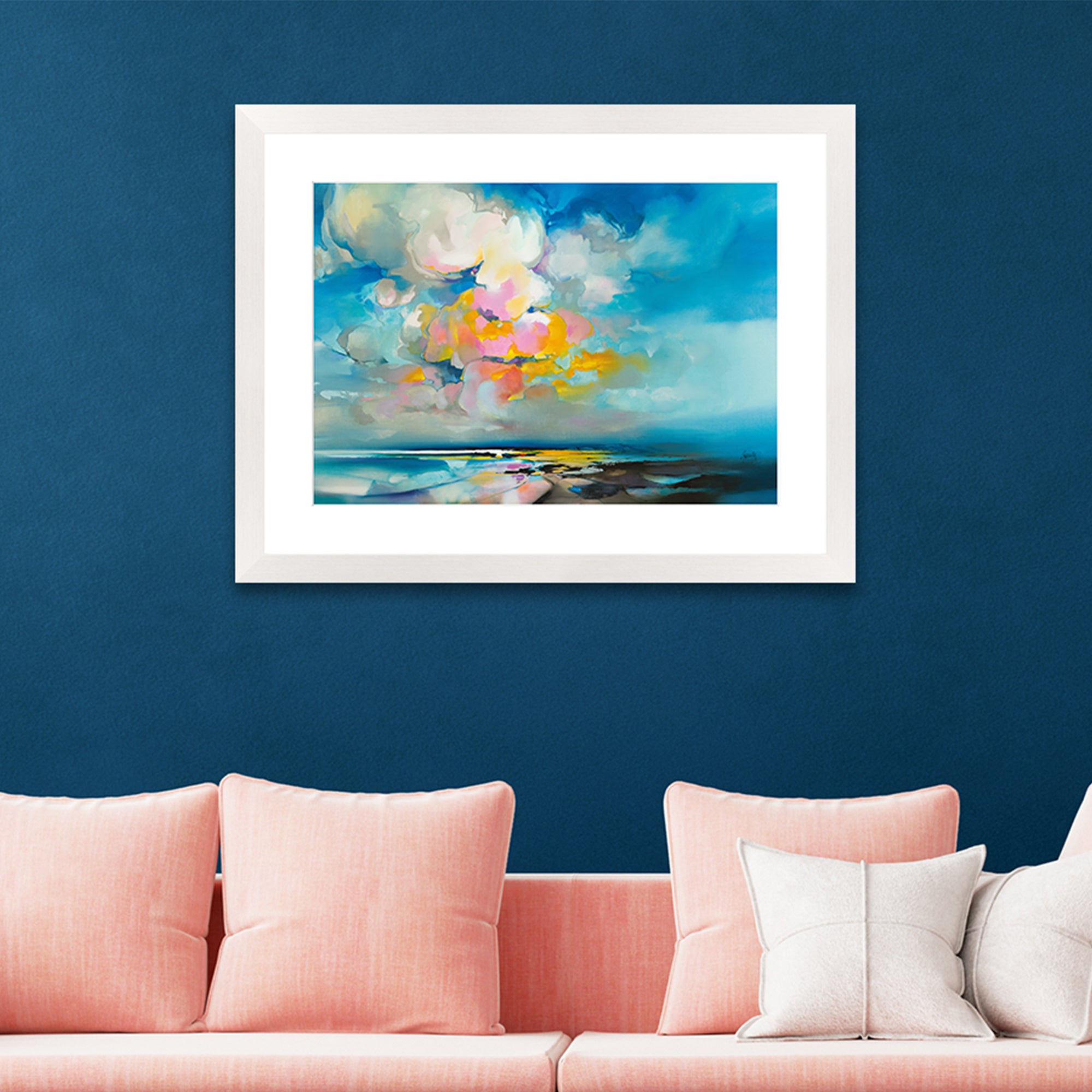 The Art Group Jura Blue Framed Print MultiColoured Price Comparisons | Compare The Build