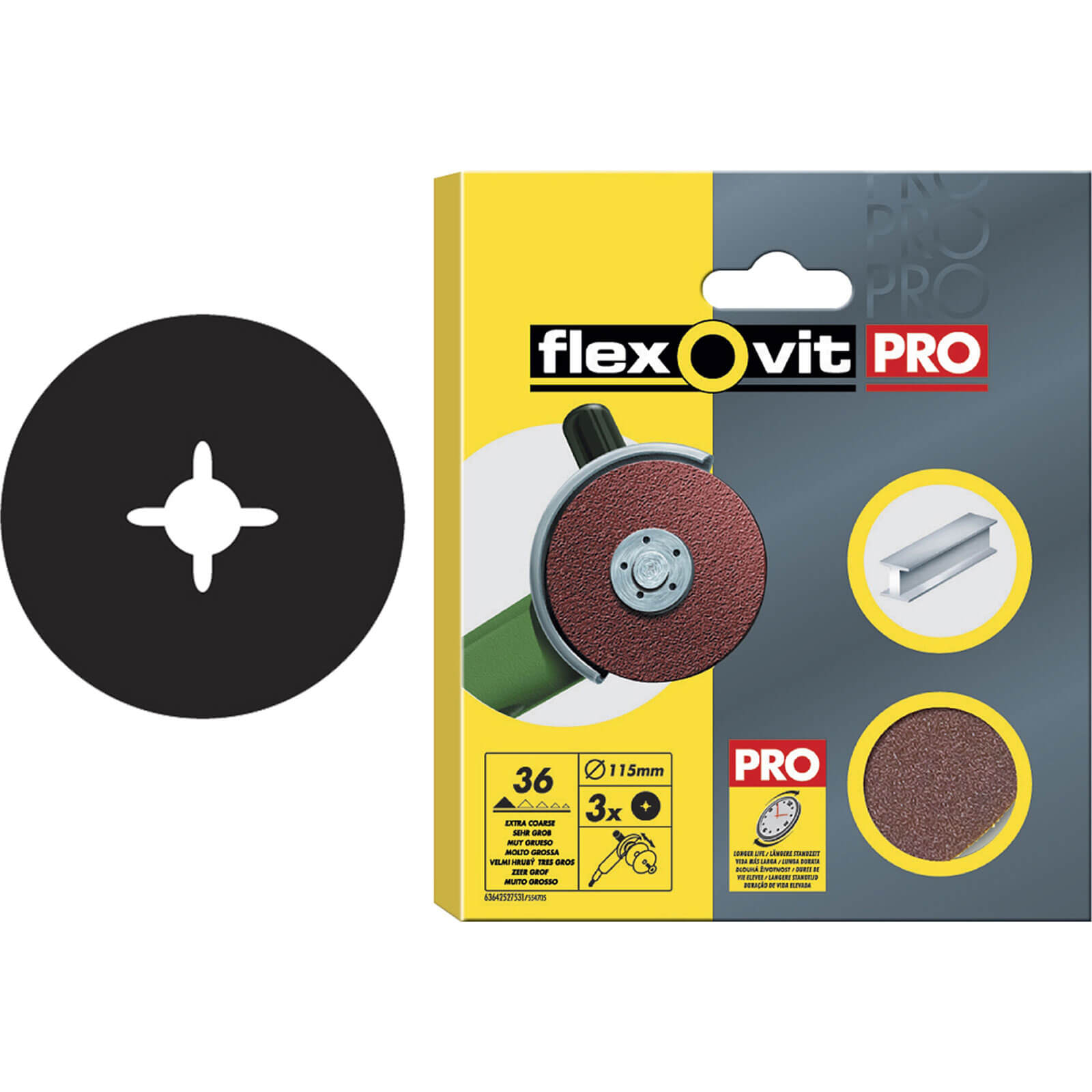 Flexovit Aluminium Oxide Fibre Discs 125mm 80g Pack of 3 Price Comparisons | Compare The Build