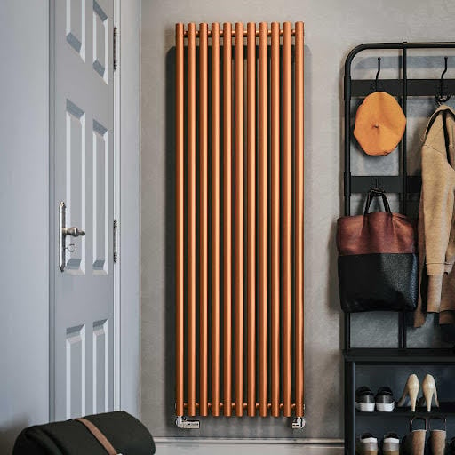 Terma Rolo Room Matt Copper Horizontal Or Vertical Designer Radiator, (W)590mm X (H)1800mm | Compare The Build