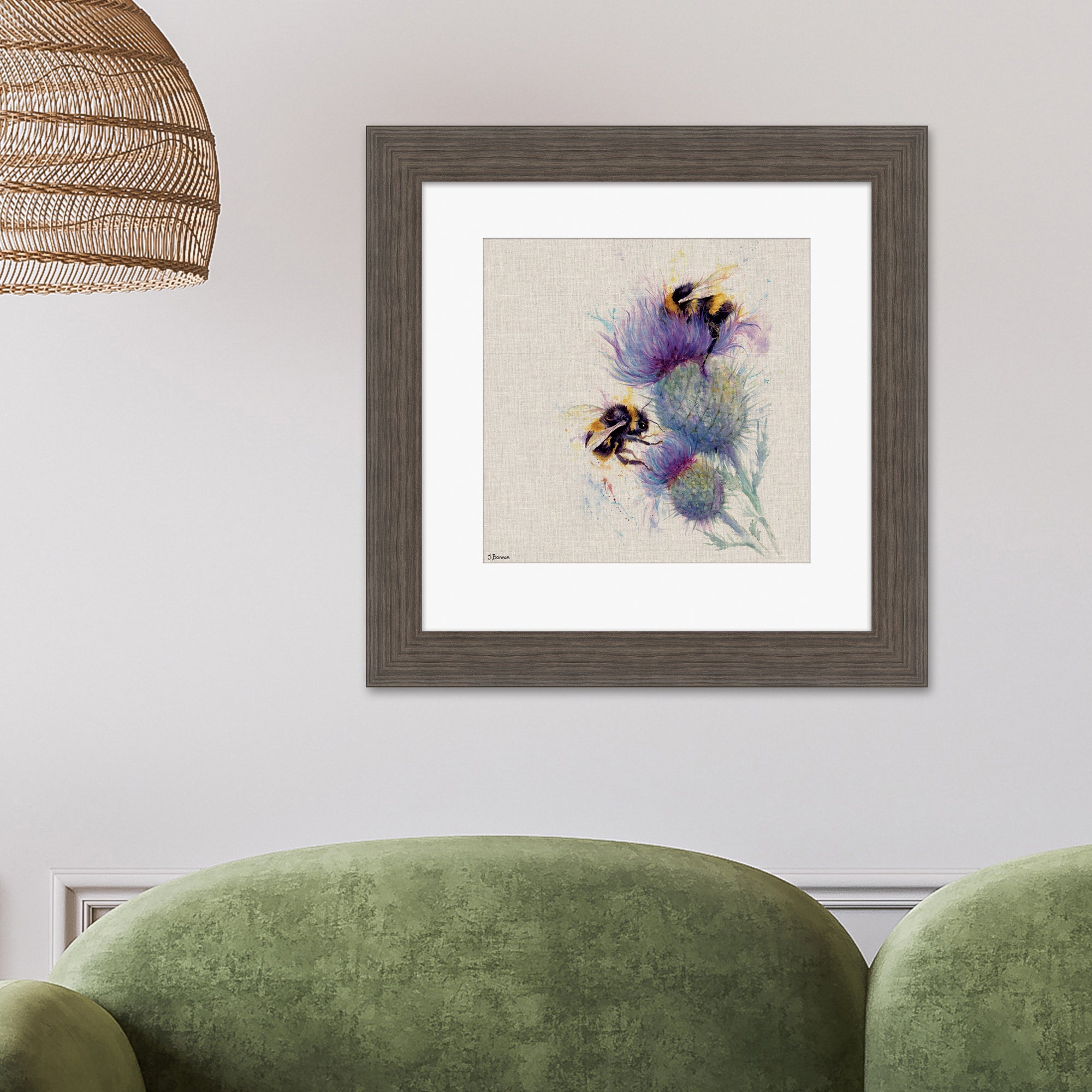 The Art Group Bees On Thistle Framed Print MultiColoured Price Comparisons | Compare The Build