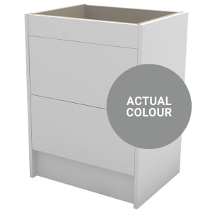 Duarti By Calypso Cascade 600mm Full Depth 2 Drawer Floor Standing Vanity Unit - Twilight Grey | Compare The Build