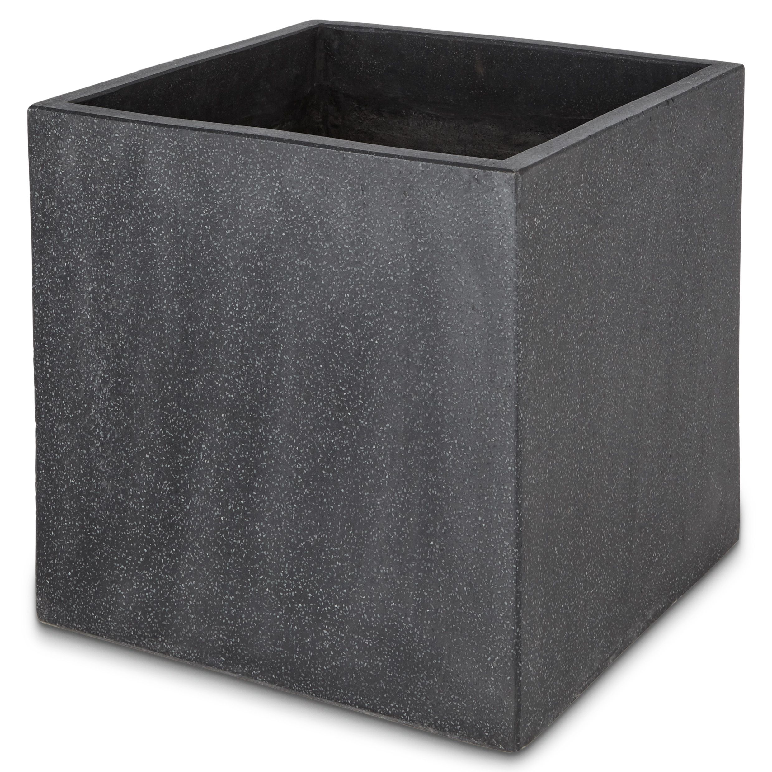 Blooma Hoa Dark Grey Concrete Effect Fibreclay Square Plant Pot (Dia)50Cm Price Comparisons | Compare The Build