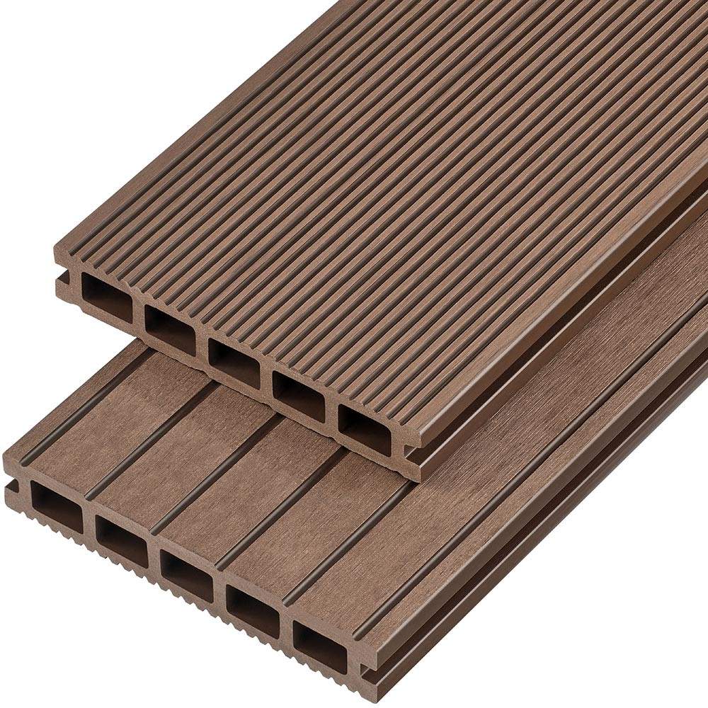 Cladco Hollow Composite Decking Board 4m - Coffee Brown WPCHC40 Price Comparisons | Compare The Build