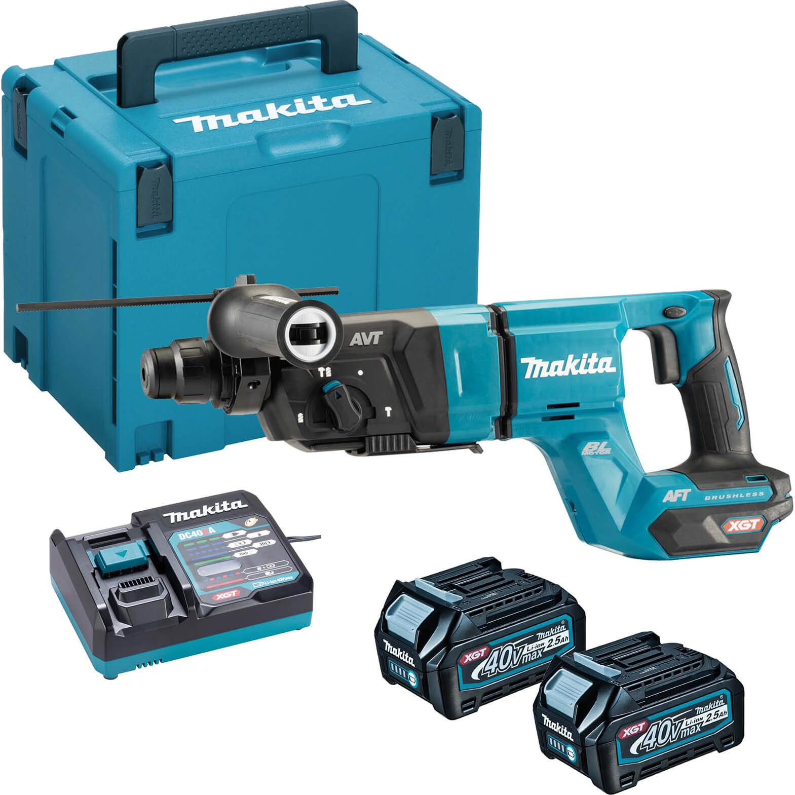 Makita HR007G 40v Max XGT Cordless Brushless SDS Plus Rotary Hammer Drill 2 x 2.5ah Li-ion Charger Case | Compare The Build