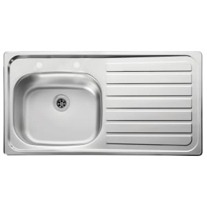 Lexin 1 Bowl Right Hand Drainer Kitchen Sink - Stainless Steel Price Comparisons | Compare The Build