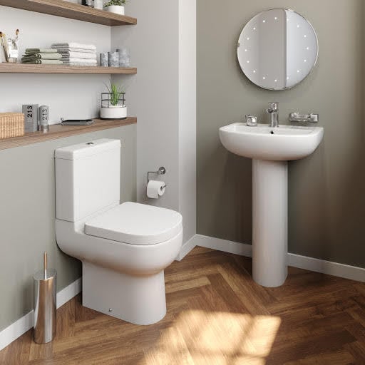 Oceane Modern Toilet and Bathroom Sink Cloakroom Bathroom Suite Price Comparisons | Compare The Build