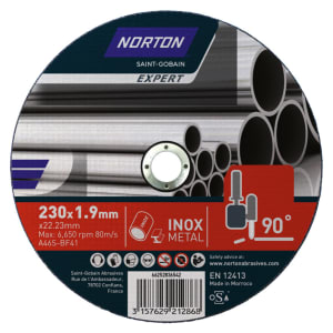 Norton Expert Steel/inox Cutting Disc - 230 x 1.9 x 22.23mm | Compare The Build