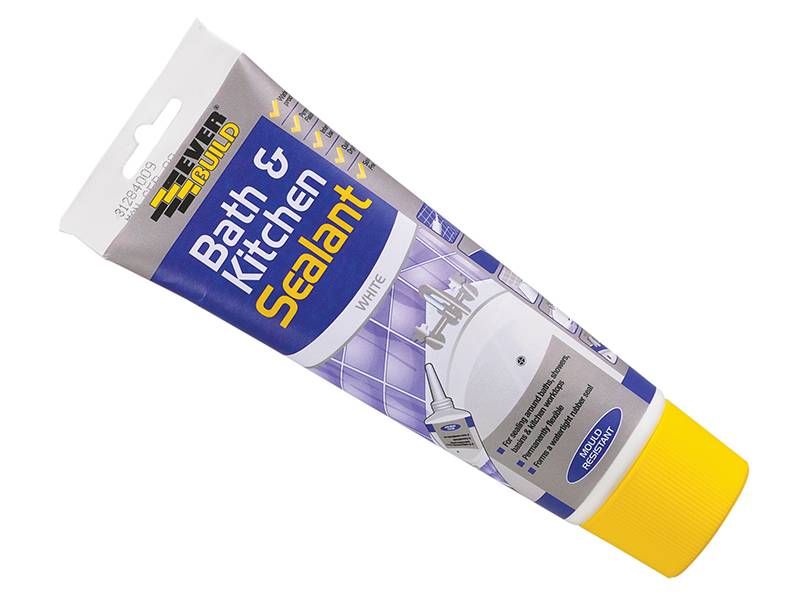 Everbuild EVBEASIBATHW Bath & Kitchen Seal White Easi Squeeze 200ml | Compare The Build