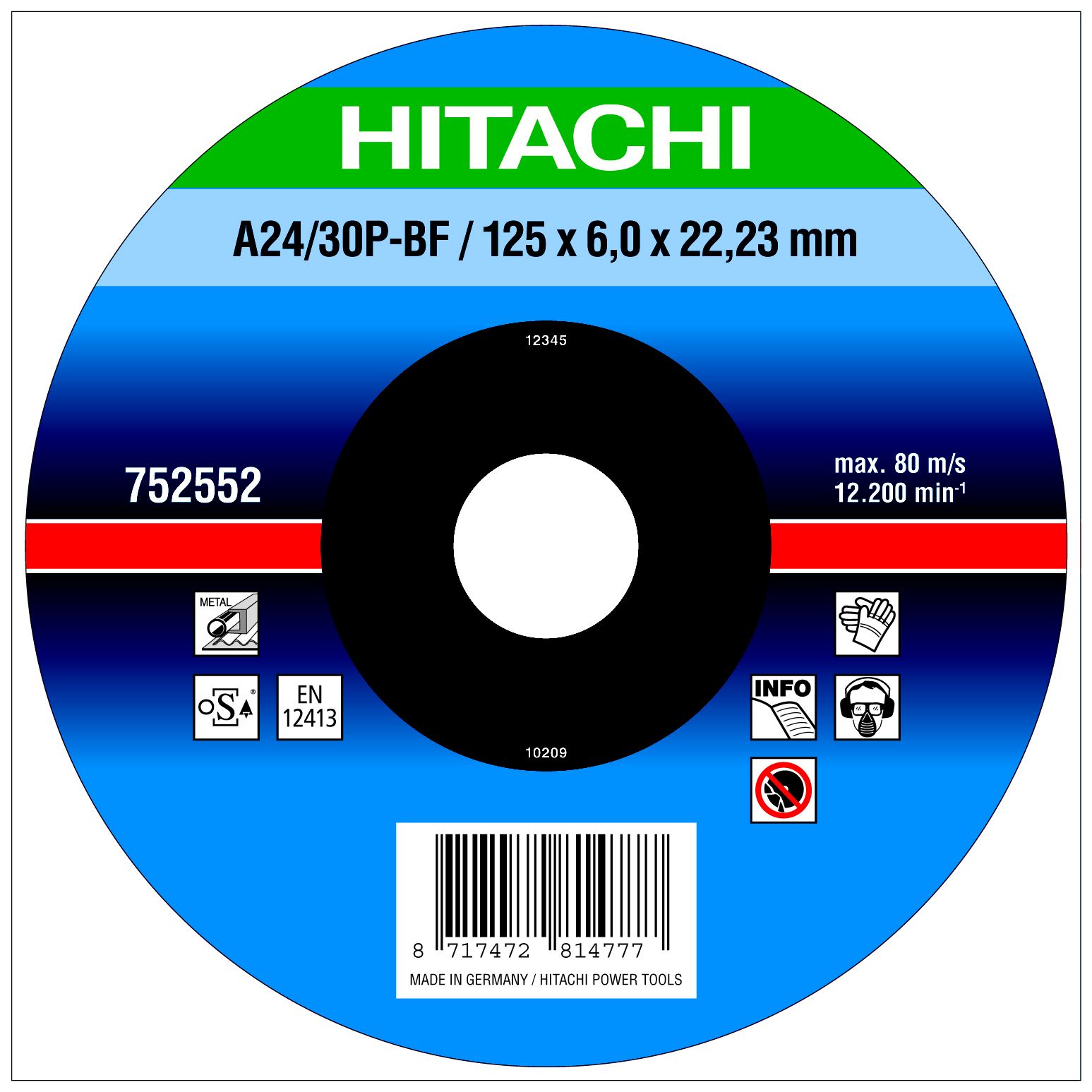 Hitachi (Dia)115mm Metal Cutting & Grinding Disc | Compare The Build