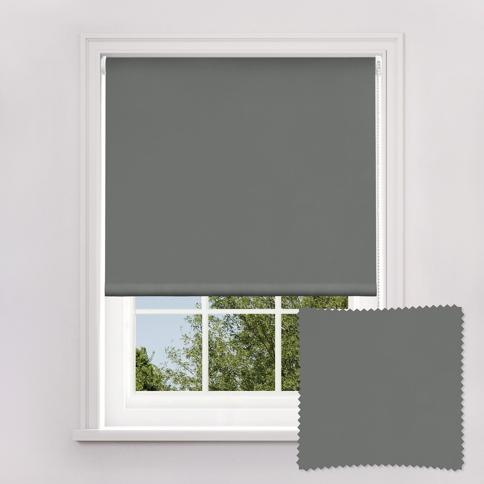 Dark Grey Blackout Roller Blind - 120cm Price Comparisons | Compare The Build