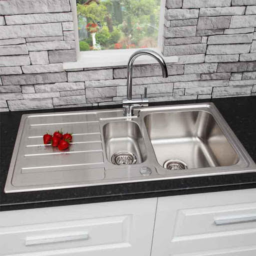 Sauber Prima Stainless Steel Inset 1.5 Bowl Kitchen Sink & Drainer | Compare The Build