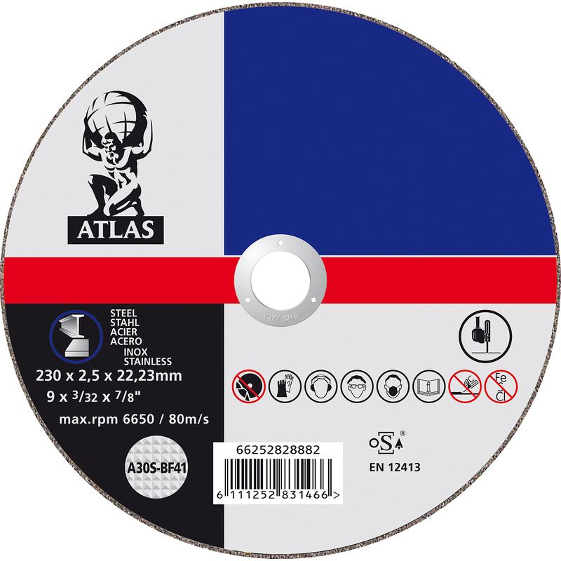 Norton Steel-Inox Flat Metal Cutting Disc 230 x 2.5 x 22.23mm | Compare The Build