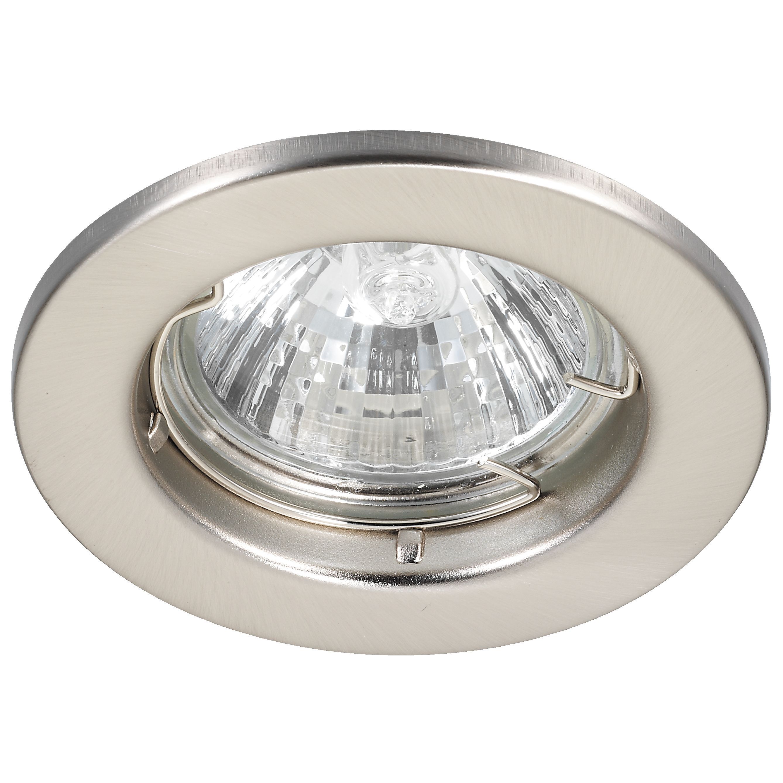 Diall Brushed Chrome Effect Halogen Non Adjustable Downlight 20 Ip23, Pack Of 5 Price Comparisons | Compare The Build