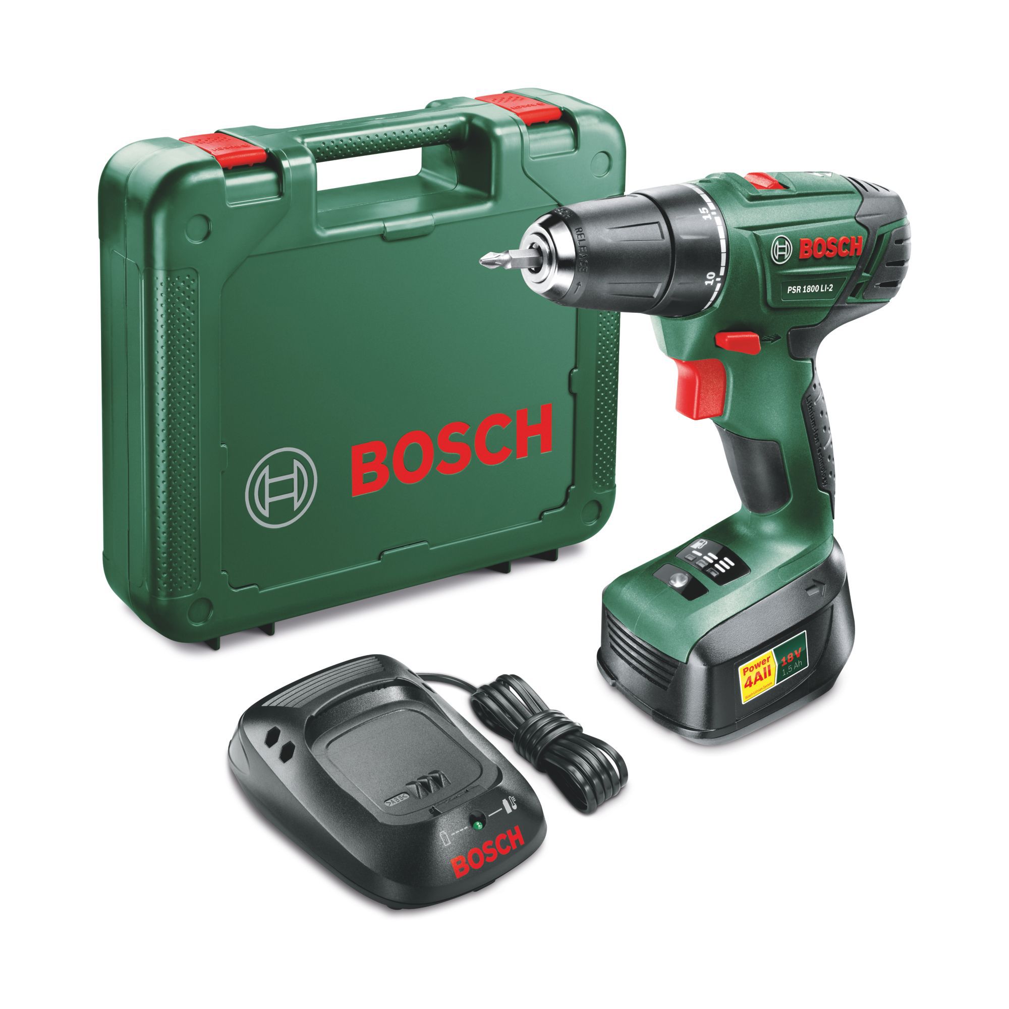 Bosch 18V 1.5Ah Li-Ion Cordless Drill Driver Psr 1800 Li-2 Price Comparisons | Compare The Build