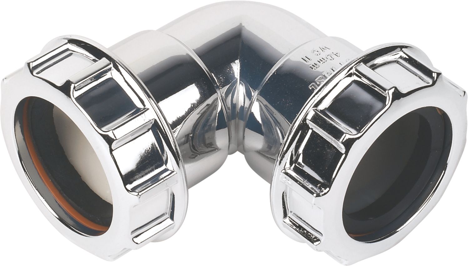 Floplast Chrome Effect Compression 90° Waste Pipe Bend (Dia)40mm Price Comparisons | Compare The Build