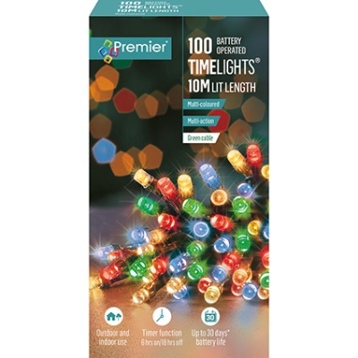 100 Multi Coloured Battery Timer lights - Multi Colour Price Comparisons | Compare The Build