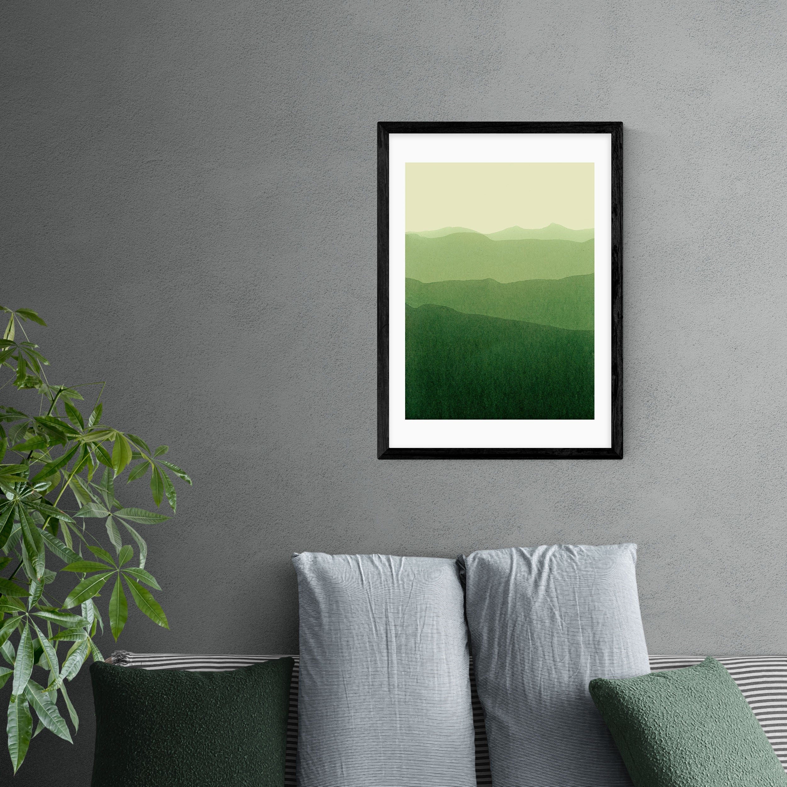 East End Prints Gradient Landscape Green Print Green Price Comparisons | Compare The Build