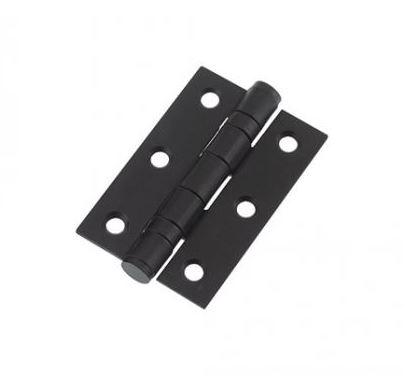 Black Finish Ball Bearing Butt Hinge 76mm x 50mm PAIR | Compare The Build