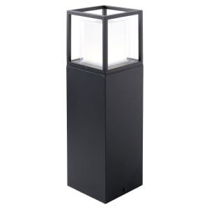 Saxby Joshua Textured Black Paint with Clear & Frosted Polycarbonate Post Light Price Comparisons | Compare The Build
