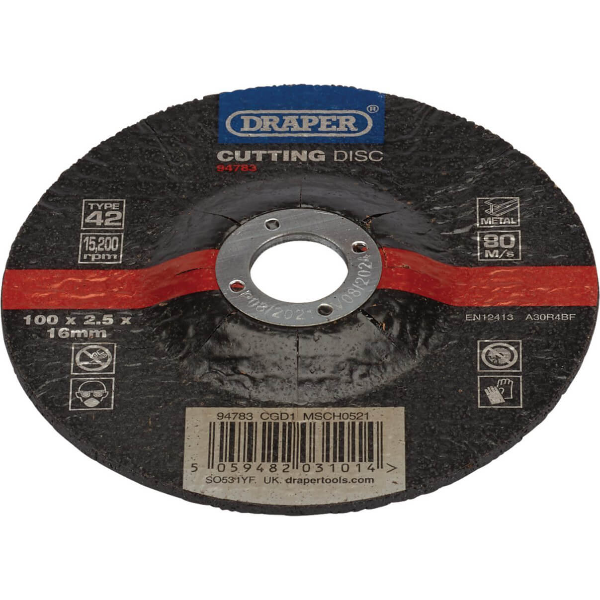 Draper DPC Depressed Centre Metal Cutting Disc 100mm 2.5mm 16mm | Compare The Build