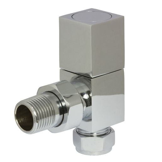 Towelrads Manual Angled Valve and Lockshield Square Chrome 105 mm x 65 mm 129011 Price Comparisons | Compare The Build