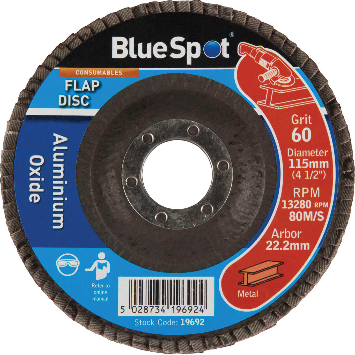 BlueSpot Flap Disc 115mm 115mm 60g Price Comparisons | Compare The Build