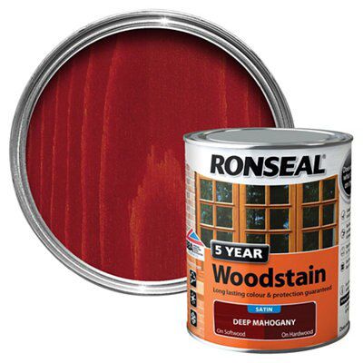 Ronseal Deep Mahogany High Satin Sheen Wood Stain, 0.75L Price Comparisons | Compare The Build