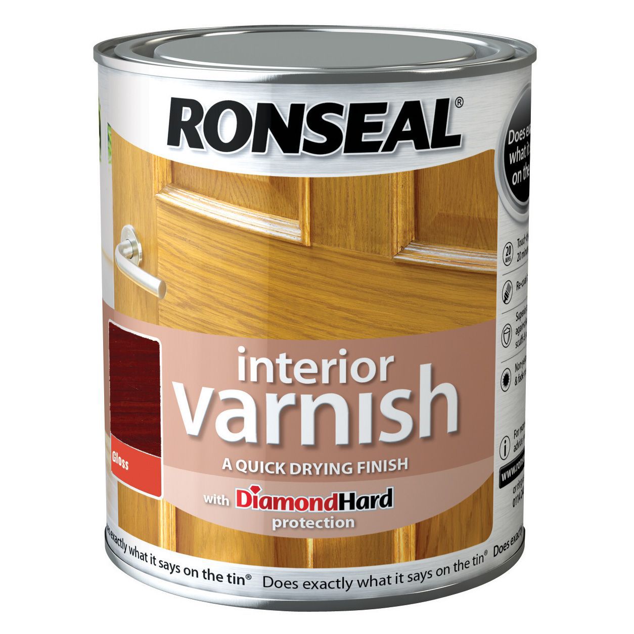 Ronseal Diamond hard Teak Gloss Wood varnish, 0.25L Price Comparisons | Compare The Build