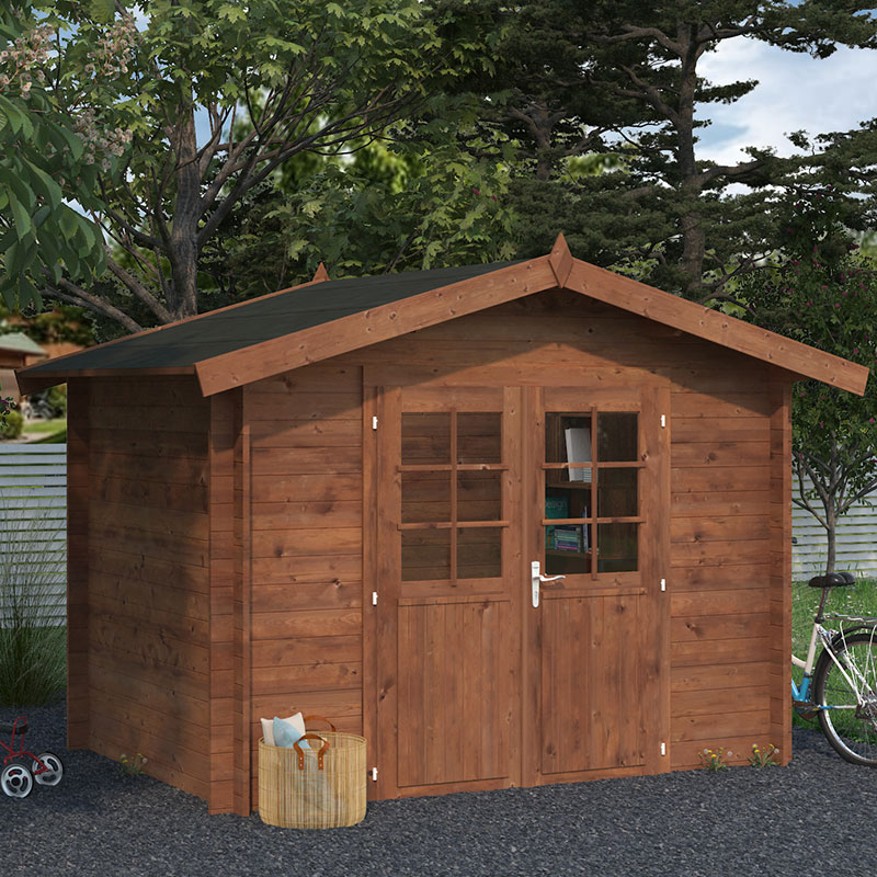 Palmako Valentine 2.8m x 1.8m Premium Log Cabin Shed (28mm) Price Comparisons | Compare The Build