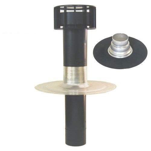 Ubbink OFT4 131mm Flat Roof Vent Terminal (Twin Wall) - EPDM Flange Polyethylene 50147006 Price Comparisons | Compare The Build