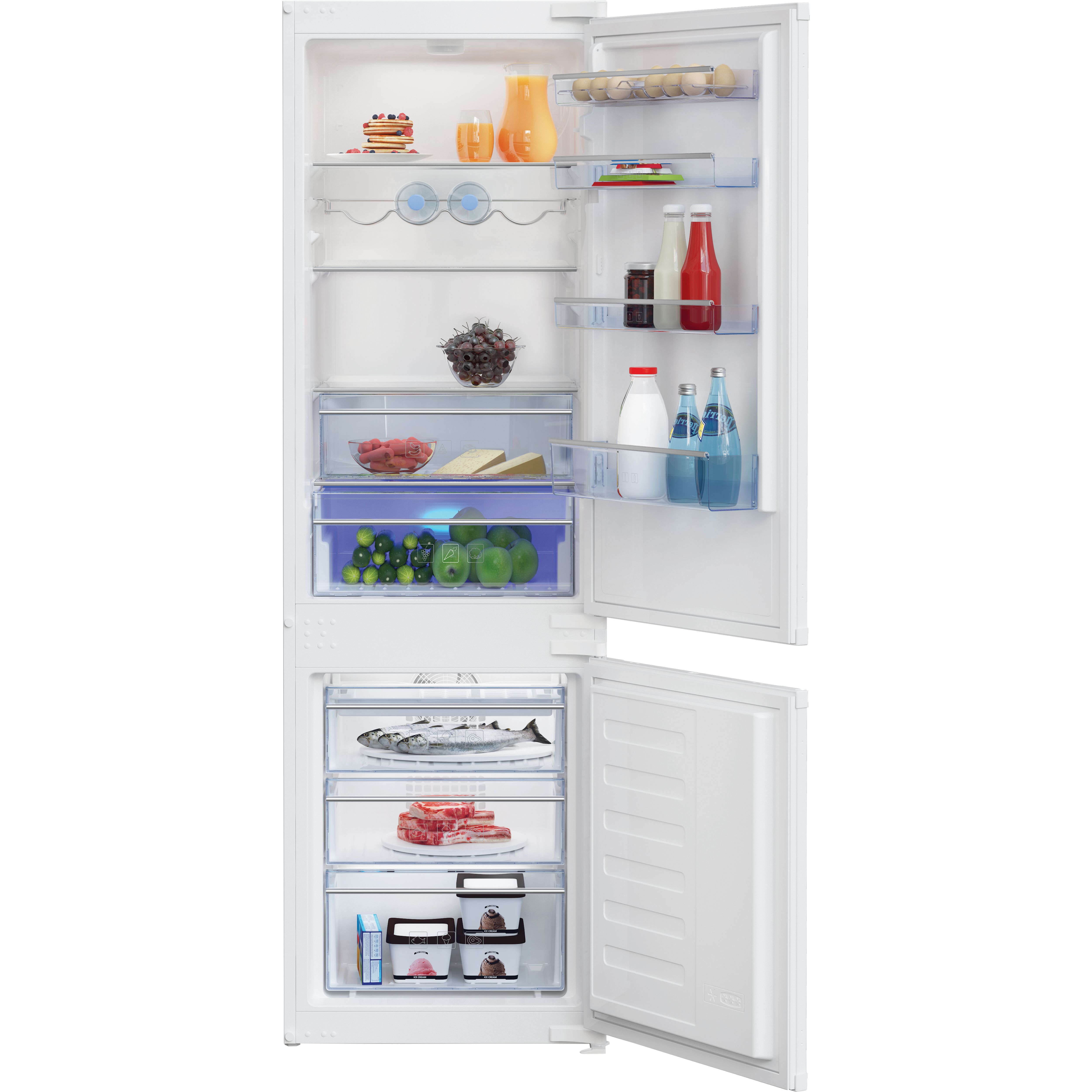 Beko Icqfdb173 White Integrated Fridge Freezer Price Comparisons | Compare The Build