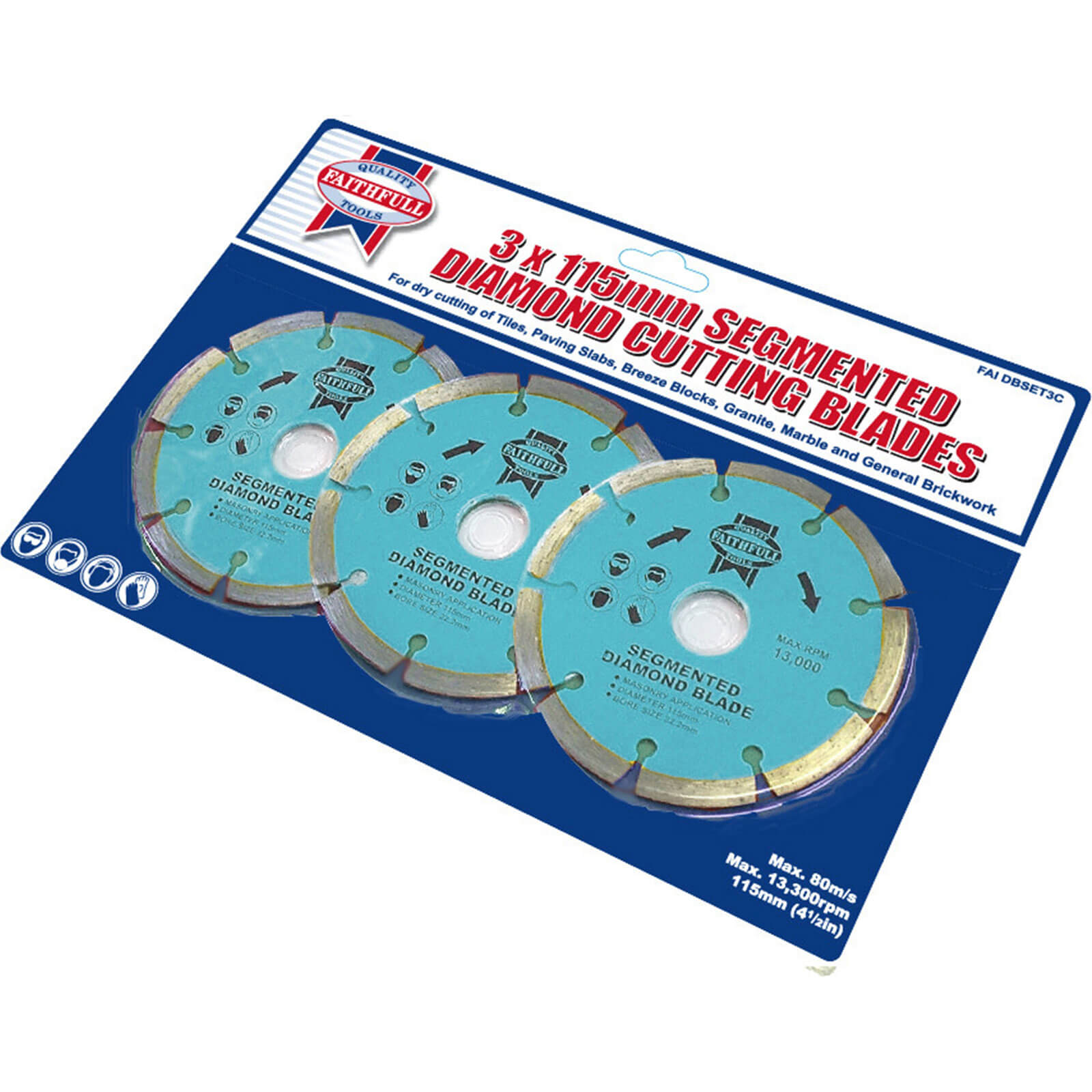 Faithfull 3 Piece Contract Diamond Blade 115mm Price Comparisons | Compare The Build