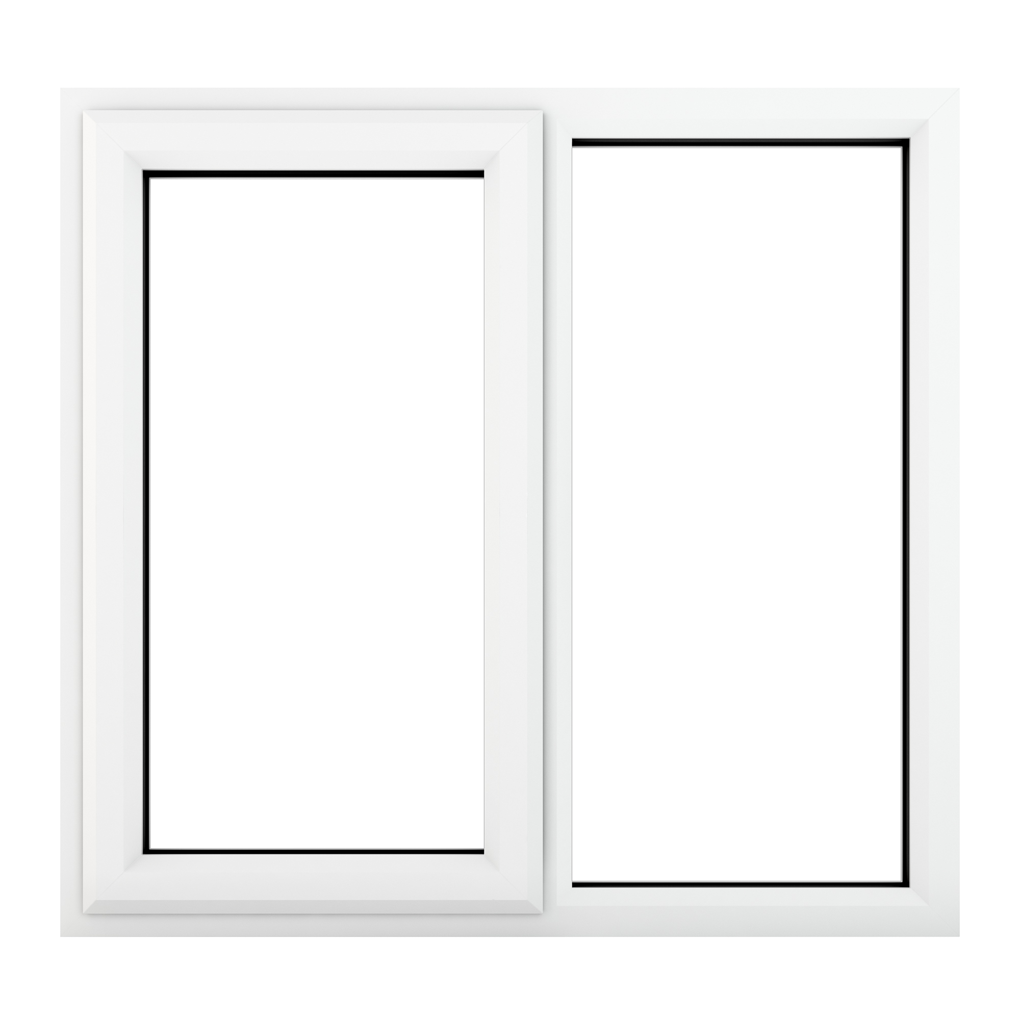 Crystal White Upvc Casement Clear Window 2P Left Hand Opening 1190 mm x 1190 mm Price Comparisons | Compare The Build