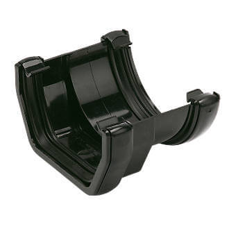 FloPlast PVC Square to PVC Half Round Gutter Adaptor - Black Price Comparisons | Compare The Build