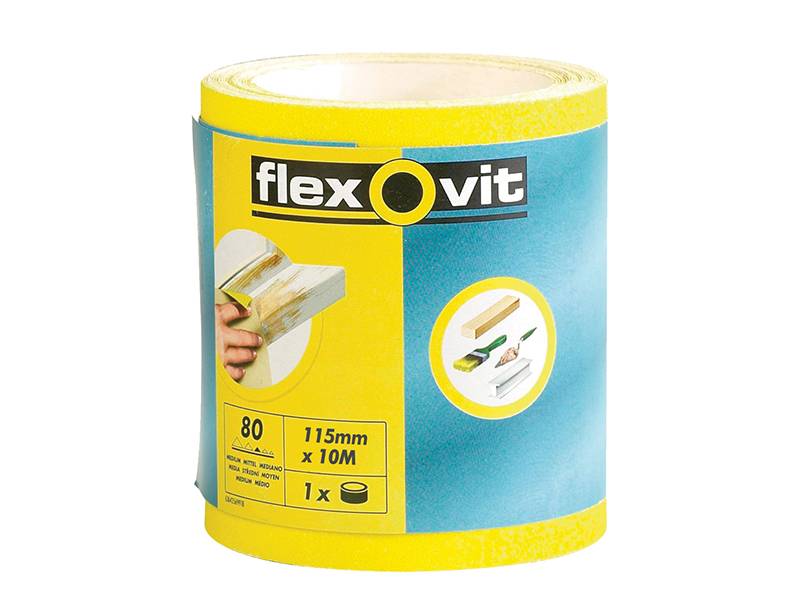 Flexovit FLV69923 High Performance Sanding Roll 115mm x 50m Fine 120G | Compare The Build