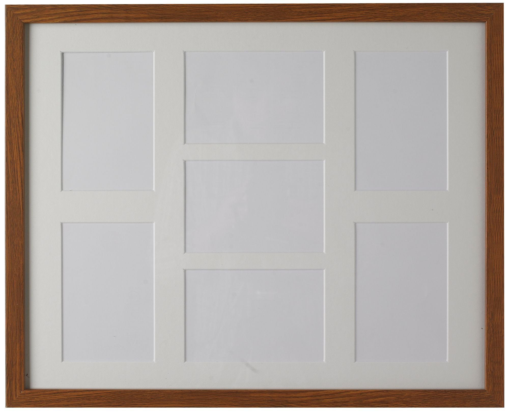 Colours Natural Walnut Effect Walnut Effect Multi Picture Frame (H)52.7Cm X (W)42.7Cm Price Comparisons | Compare The Build