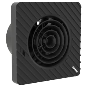 Sensio Drax Black Wall Ventilation Fan with Aquilo Ventilation Ducting Kit - ø100mm | Compare The Build