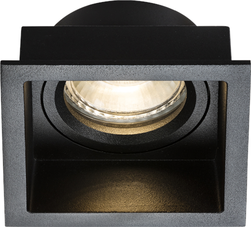 KnightsBridge Dipa Single Fixed Square Anti-Glare Downlight Black Price Comparisons | Compare The Build