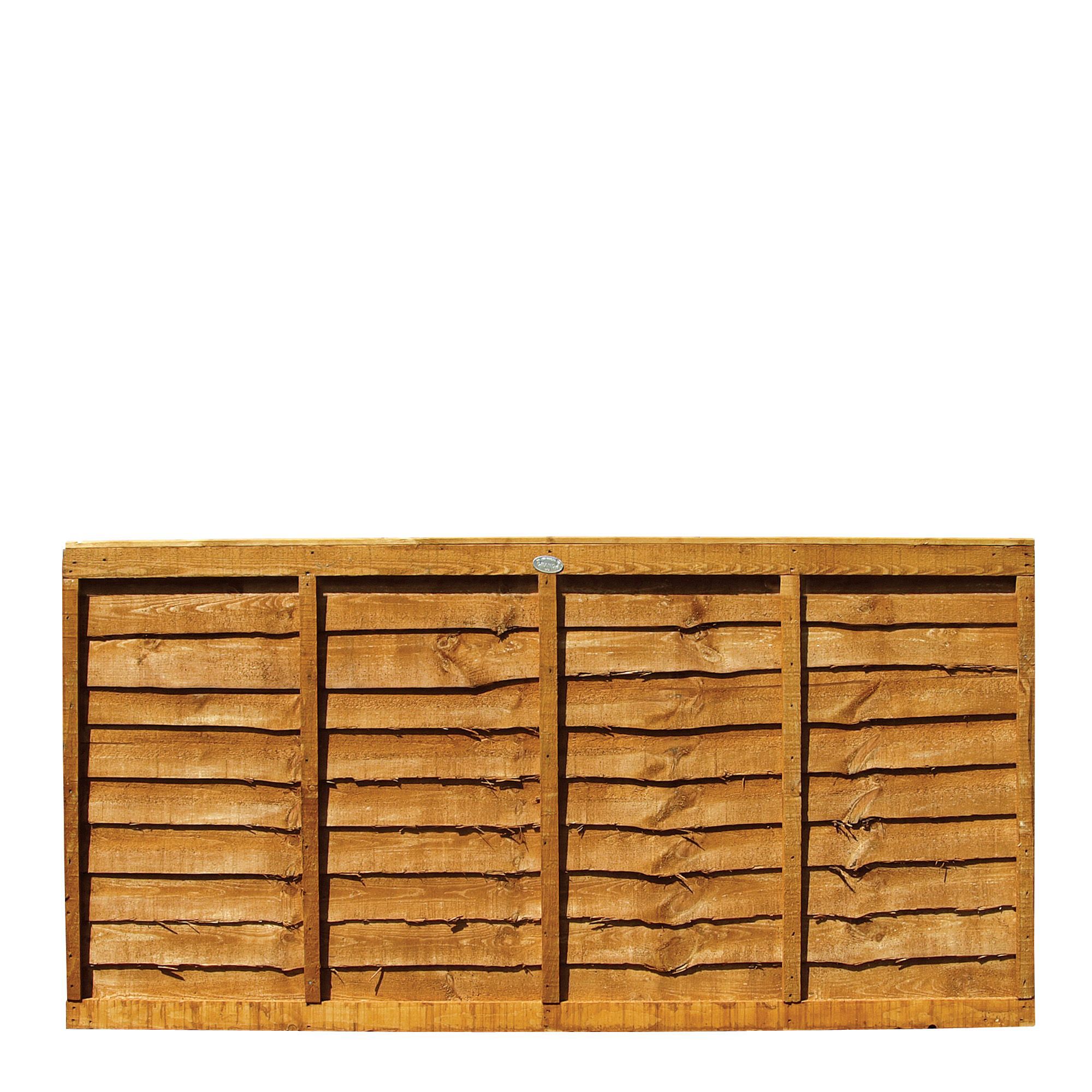 Grange Professional Overlap Horizontal Lap Waney Edge Board Fence Panel (W)1.83 M (H)0.9M, Pack Of 4 Price Comparisons | Compare The Build