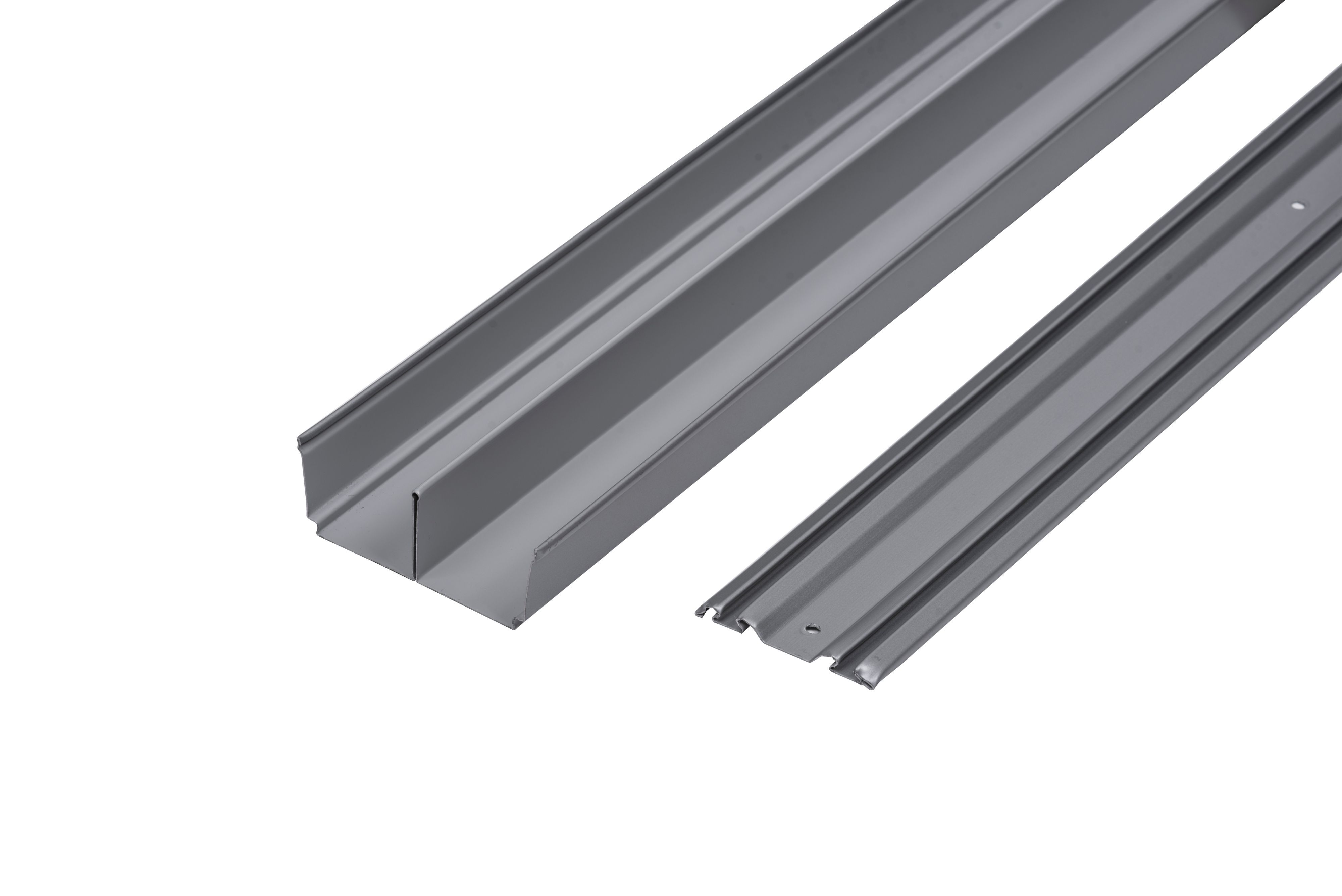 Form Valla Silver Effect Sliding Wardrobe Door Track (L)2700mm Price Comparisons | Compare The Build