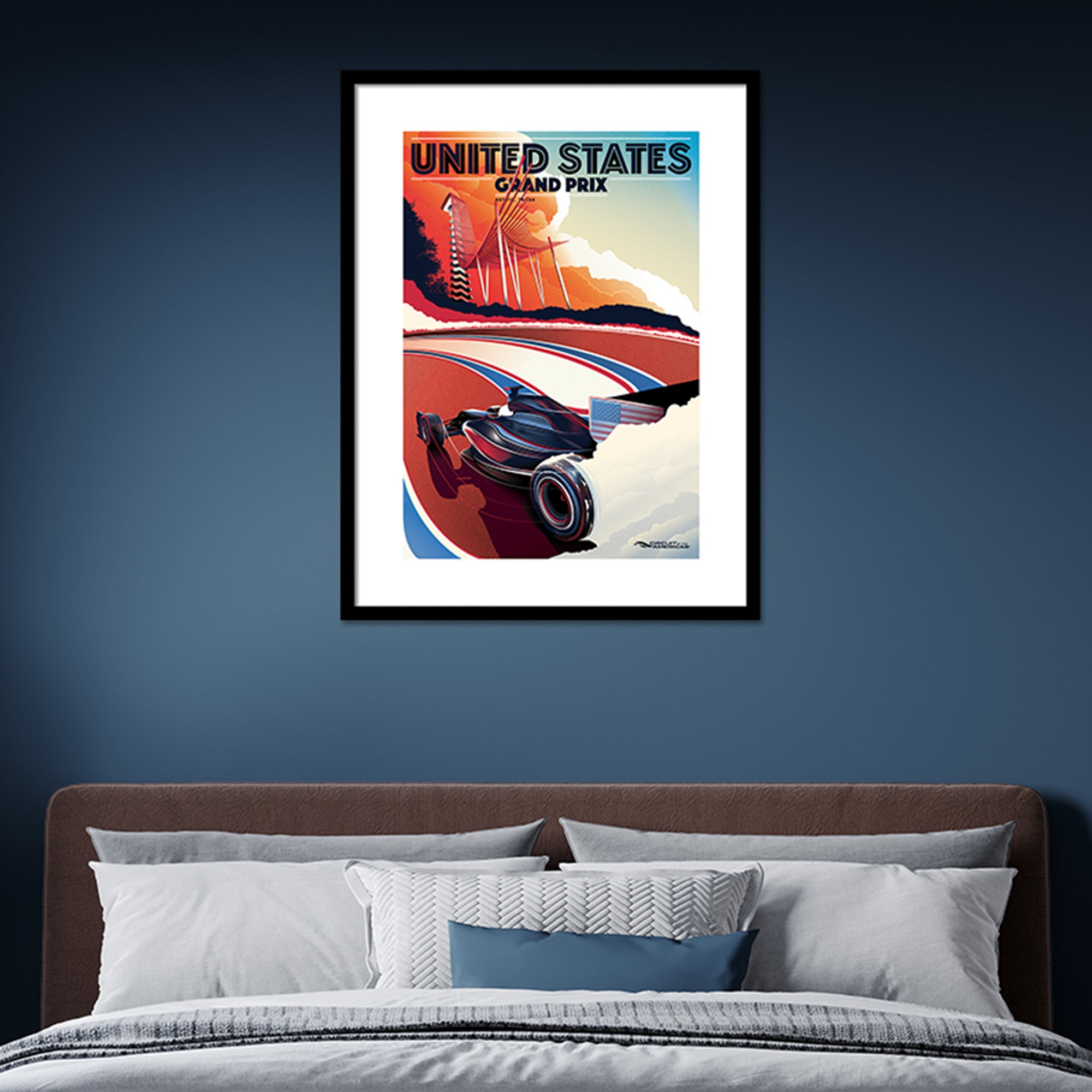 The Art Group F1 Circuit Of The Americans 3 Framed Print MultiColoured Price Comparisons | Compare The Build