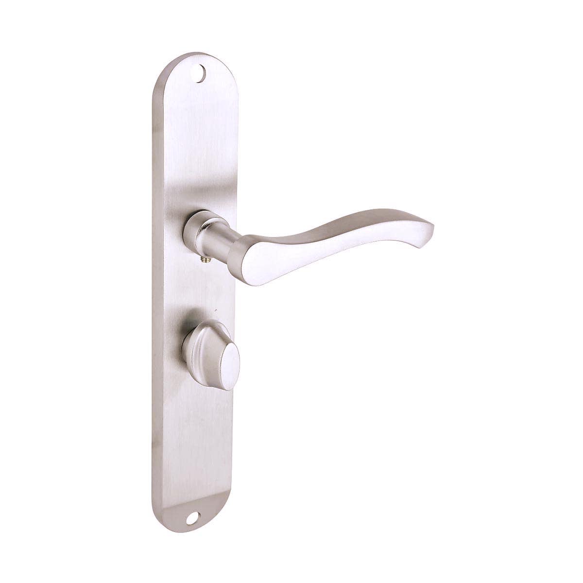 Capri Long Lever Bathroom Lock Handle in Brushed Nickel (Pair) Price Comparisons | Compare The Build