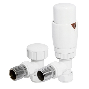 Radvalves UK Thermostatic Valves, Round, White Angled Price Comparisons | Compare The Build