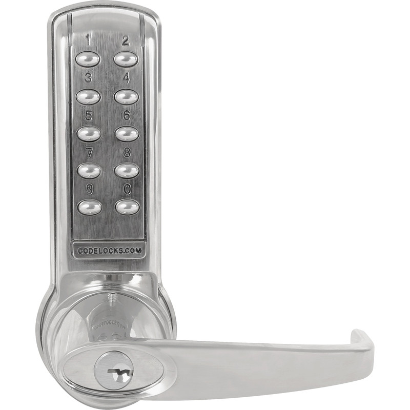 Codelocks CL4020 - Medium Duty Electronic Mortice Lock with Double Cylinder, 2 Keys & Anti-Panic Safety Function 55mm Backset in Silver Steel Price Comparisons | Compare The Build