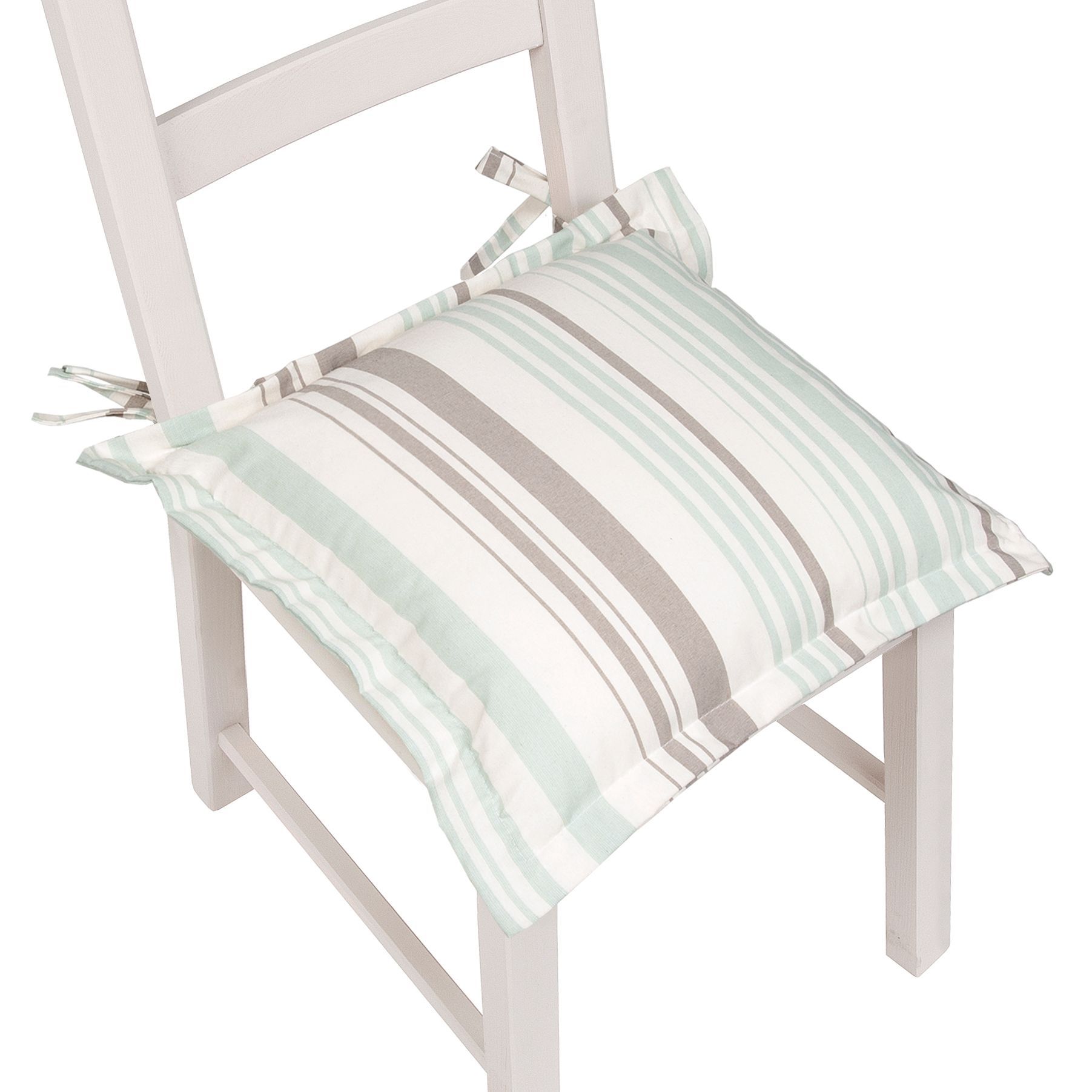 Colours Edworth Celadon & Natural Striped Seat Pad | Compare The Build