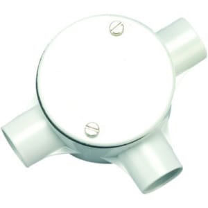 TTE White 3 Way Conduit Tee Box - 20mm Price Comparisons | Compare The Build