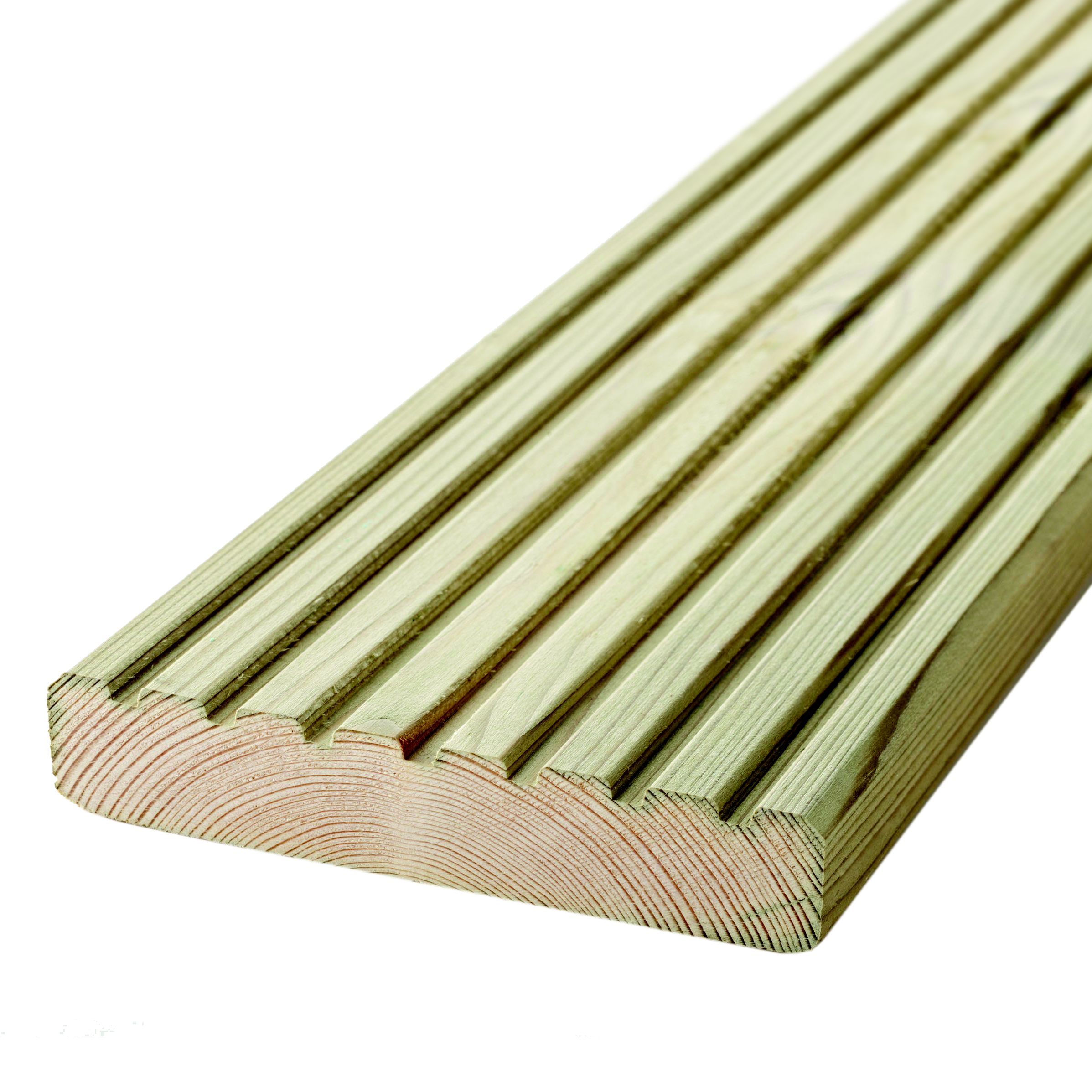 Metsä Wood Deck Board Green Softwood Deck Board (T)28mm (W)144mm (L)2400mm, Pack Of 5 Price Comparisons | Compare The Build