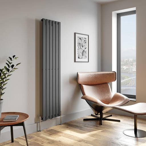 DuraTherm Vertical Single Flat Panel Designer Radiator - 1800 x 452mm Anthracite Price Comparisons | Compare The Build