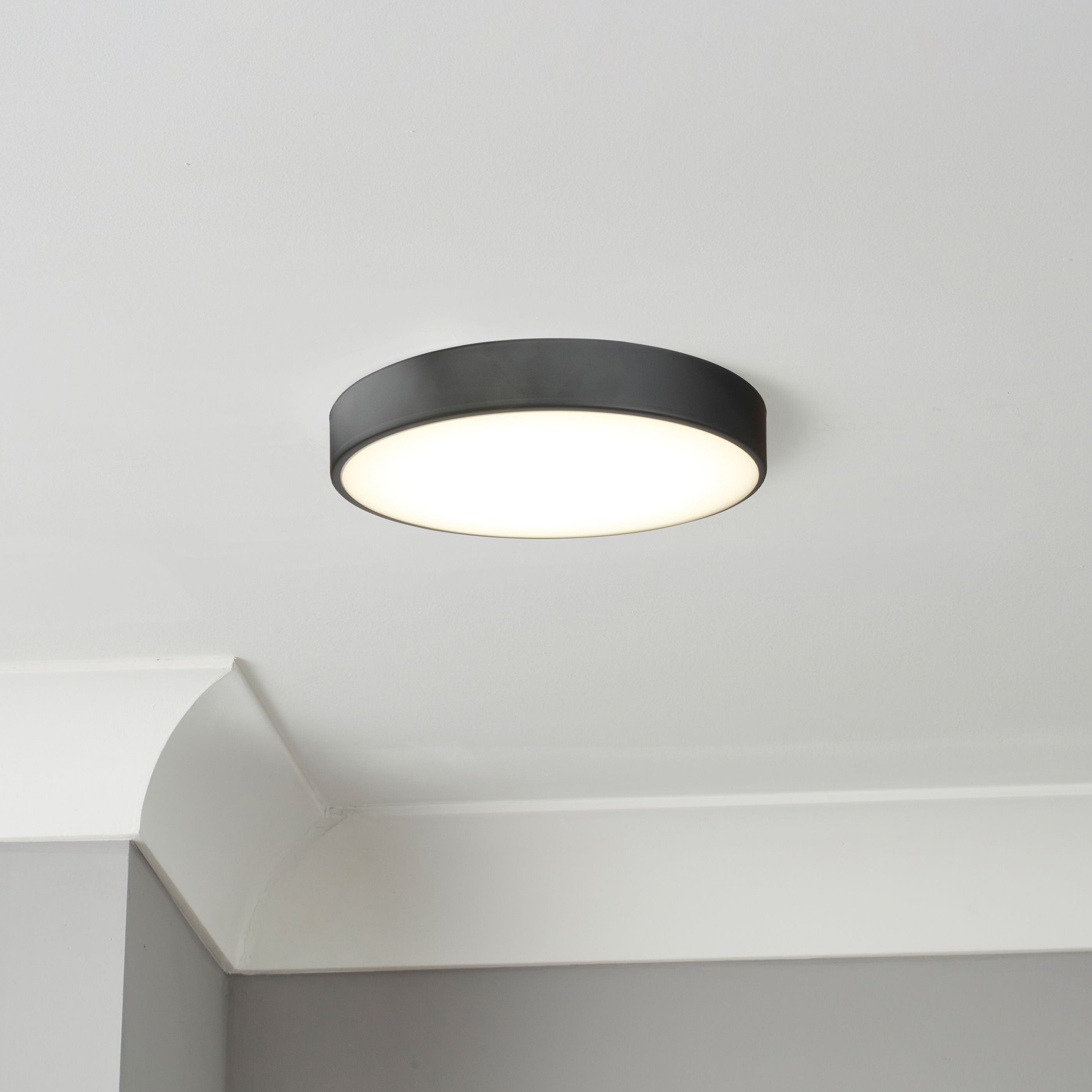 GoodHome Wapta Matt Black Bathroom Ceiling Light Price Comparisons | Compare The Build