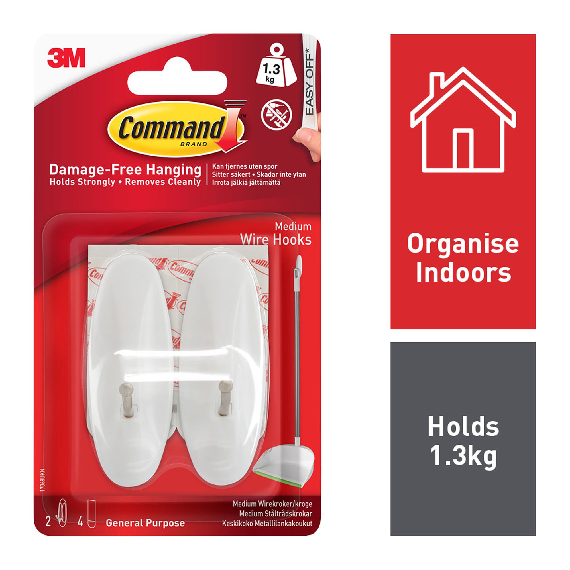 Command Medium Wire Hooks White Price Comparisons | Compare The Build